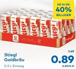 T&G Stiegl Goldbräu 0.5L Angebot