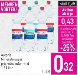 Sutterlüty Astoria Mineralwasser prickelnd oder mild 1.5 Liter Angebot