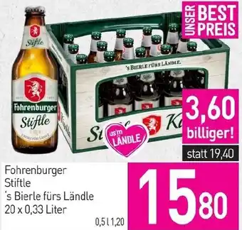 Sutterlüty Fohrenburger Stiftle 's Bierle fürs Ländle 20 x 0.33 Liter Angebot