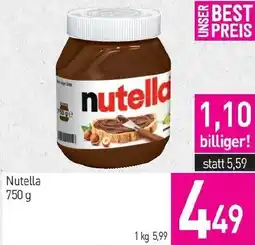 Sutterlüty Nutella 750 g Angebot