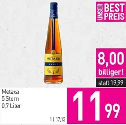 Sutterlüty Metaxa 5 Stern 0.7 Liter Angebot