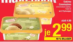 Maximarkt Eskimo Cremissimo verschiedene Sorten, 1000 ml Angebot