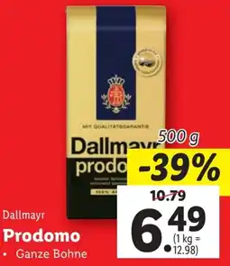 Lidl Dallmayr Prodomo 500g Angebot
