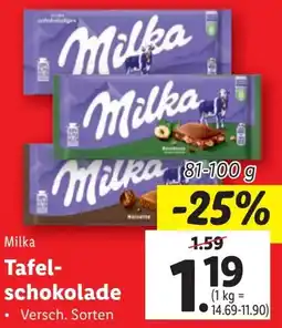 Lidl Milka Tafel- schokolade 81-100g Angebot