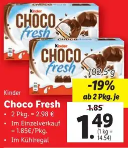 Lidl Kinder Choco Fresh 102.5g Angebot