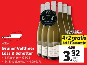 Lidl Grüner Veltliner Löss & Schotter 0.75 Liter Angebot