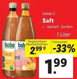 Lidl Hohes C Saft 1 Liter Angebot