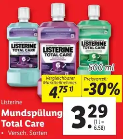 Lidl Listerine Mundspülung Total Care 500ml Angebot