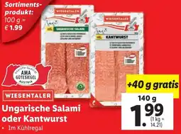 Lidl Ungarische Salami oder Kantwurst 140g Angebot