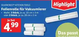 Lidl Folienrolle für Vakuumierer Angebot