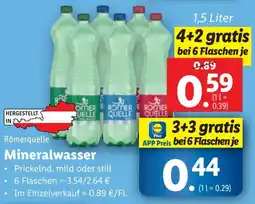 Lidl Mineralwasser 1.5 Liter Angebot