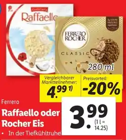 Lidl Raffael oder Rocher Eis 280ml Angebot
