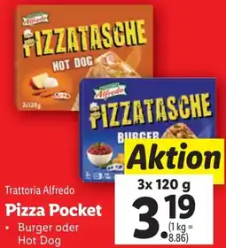 Lidl Trattoria Alfredo Pizza Pocket 3x 120g Angebot