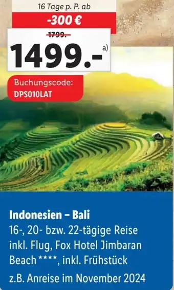 Lidl Indonesien-Bali Angebot