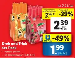 Lidl Dreh und Trink 4er Pack 4x 0.2 Liter Angebot