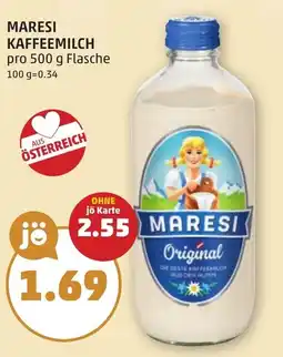 PENNY MARESI KAFFEEMILCH 500g Angebot