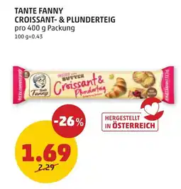 PENNY TANTE FANNY CROISSANT- & PLUNDERTEIG 400g Angebot