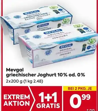 Billa Mevgal griechischer Joghurt 2x200 g (1 kg 2.48) Angebot