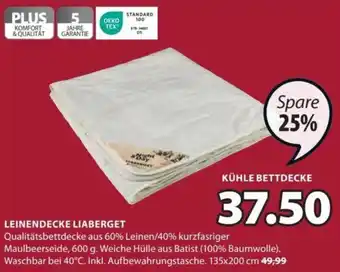 JYSK LEINENDECKE LIABERGET Angebot