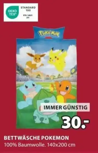 JYSK BETTWÄSCHE POKEMON Angebot
