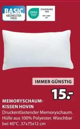 JYSK MEMORYSCHAUM- KISSEN HOVIN Angebot