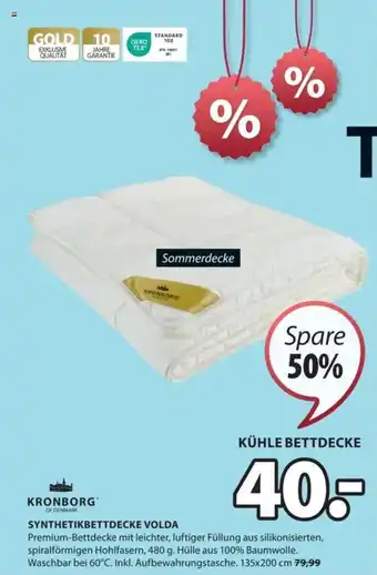JYSK SYNTHETIKBETTDECKE VOLDA Angebot