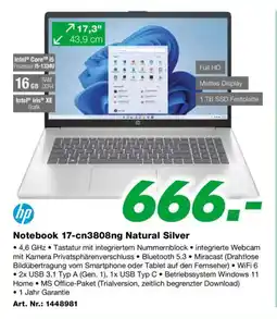 EP Notebook 17-cn3808ng Natural Silver Angebot