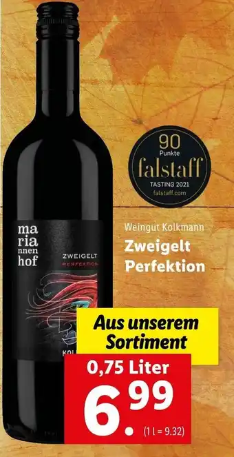 Lidl Zweigelt Perfektion 0,75 Liter Angebot