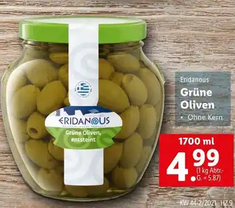 Lidl Grüne Oliven 1700 ml Angebot