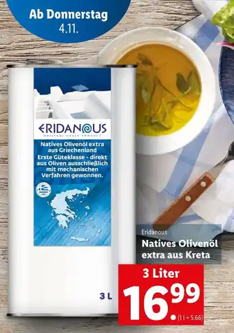 Lidl Native Olivenöl Extra Aus Kreta 3 Liter Angebot