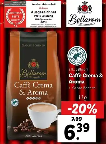 Lidl Caffé Crema & Aroma 1 Kg Angebot