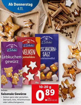 Lidl Saisonale Gewürze 10-20g Angebot