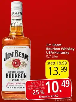 Spar Jim Beam Bourbon Whiskey USA/Kentucky 0,7 Liter Angebot