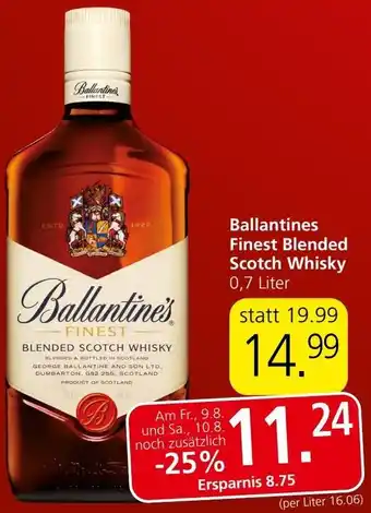 Spar Ballantines Finest Blended Scotch Whisky 0,7 Liter Angebot