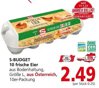 Spar S-BUDGET 10 FRISCHE EIER Angebot
