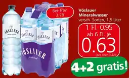 Spar Vöslauer Mineralwasser 1.5Liter Angebot