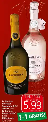 Spar La Gioiosa Prosecco DOC Rosé Millesimato 0,75 Liter Angebot