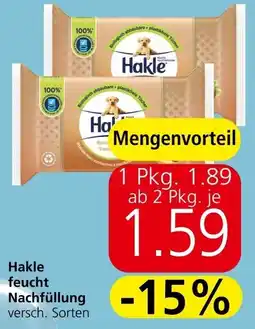 Spar Hakle feucht Nachfüllung Angebot