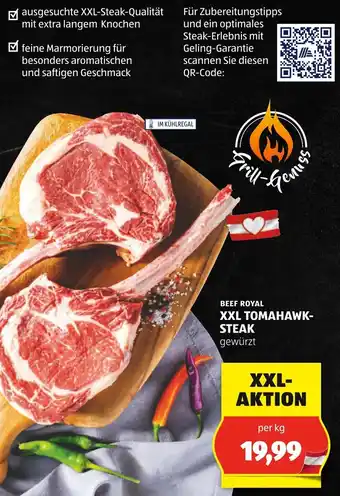 Hofer BEEF ROYAL XXL TOMAHAWK- STEAK per kg Angebot