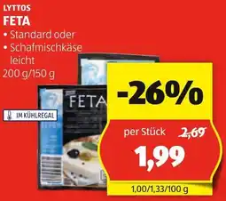 Hofer LYTTOS FETA 200g/150g Angebot