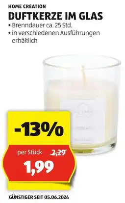 Hofer DUFTKERZE IM GLAS Angebot
