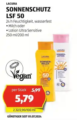 Hofer LACURA SONNENSCHUTZ LSF 50 Angebot