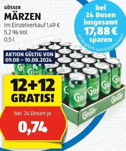 Hofer GÖSSER MÄRZEN 0.5L Angebot
