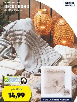 Hofer DECKE BOHO Gr. 130 x 160 cm Angebot