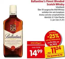 Interspar Ballantine's Finest Blended Scotch Whisky 0.7L Angebot