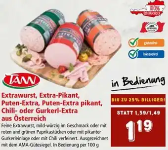 Interspar Extrawurst, Extra-Pikant, Puten-Extra, Puten-Extra pikant, Chili- oder Gurkerl-Extra aus Österreich Angebot