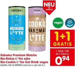 Interspar Hakuma Premium Matcha Bio-Kokos L^tte oder Bio-Cookie L^tte Oat Drink vHakuma Premium Matcha Bio-Kokos L^tte oder Angebot