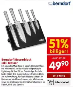 Interspar Berndorf Messerblock inkl. Messer Angebot