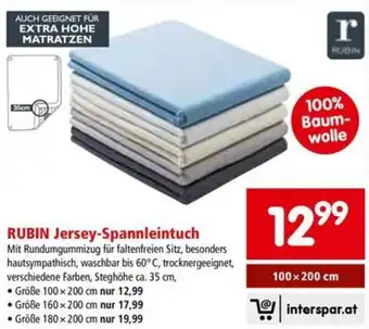 Interspar RUBIN Jersey-Spannleintuch Angebot