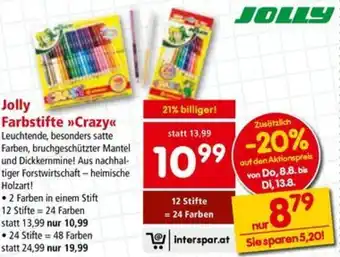 Interspar Jolly Farbstifte »Crazy Angebot
